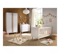 Chambre bébé trio lit 70x140 + commode 3 tiroirs + armoire Paloma