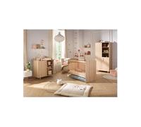 Chambre bébé trio Sam Chêne Doré 120x60 lit, commode à langer, armoire