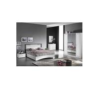 Chambre Complète 160x200 avec Armoire 4 Portes - FADILY -