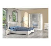 Chambre Complète 160x200cm avec Commode - GOYA - ALTOBUY Blanc G