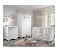Amori Blanc Lit Bébé 60x120cm Commode Plan à Langer Armoire Beige G