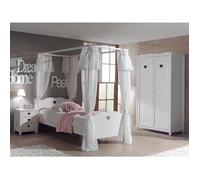 Vipack Chambre complète Amori – lit à baldaquin, sommier à lattes 13l, armoire amori 2 tur