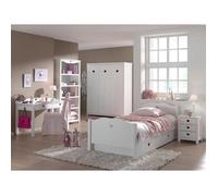 Chambre complete Amori lit gigogne avec bureau et rangements
