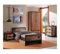 TCHAD - Chambre Complète 90x200cm + Armoire 2 Portes