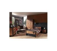Chambre Complète 90x200cm + Armoire 3P + Pack Bureau - TCHAD -
