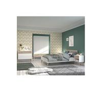 Chambre complete AALBORG Scandinave Chene Lit 160 200 cm 2 chevets commode ar