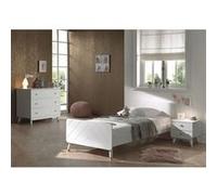Chambre Complète Blanche 90x200cm - TINY WHITE - ALTOBUY Blanc G