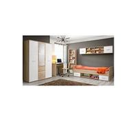 Chambre Complète Enfant 4P "Dino III" Chêne & Blanc