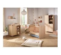 Trio complet de chambre de bébé - SAUTHON - Sam chêne doré - Lit bébé 120 x 60 cm, commode à langer et armoire