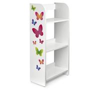 Chambre d'enfant, bibliothèque et meuble de rangement pour jouets, style scandinave - Meuble en bois avec motif de papillons