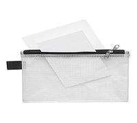 Chambre Double de petites pochettes avec, A6, PVC, transparent, Zip Noir