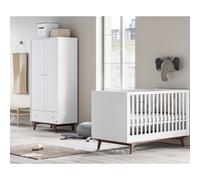 Chambre DUO Mid ll Lit 70x140 + Armoire Noix/Blanc