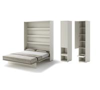 Chambre gain de place avec 2 armoires et 2 tables de chevet ouverture pneumatique - SMART