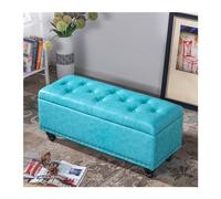 Chambre Multifonctionnel Long Shoe Tabouret Porte Canapé Ménage Tabouret Rectangle Couleur unie Porte d'entrée Tabouret Porte d'entrée Chaussures Remplacer Tabouret Banc (bleu marine, 80 cm)