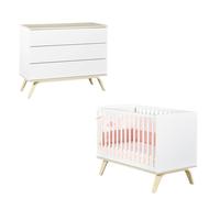 Chambre Serena : lit, commode + plan à langer