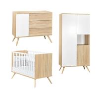 Chambre Seventies : lit, commode, armoire + plan à langer