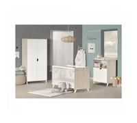 Chambre trio lit 140*70 cm+ commode + armoire Scandi naturel