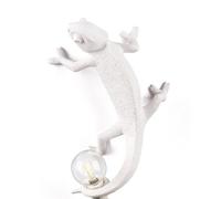 Chameleon Going Up Applique Murale Blanc
