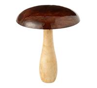 Champignon Déco en Bois Brillant 23cm Naturel