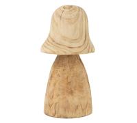 Champignon Déco en Bois Cloche 32cm Naturel