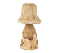 Champignon Déco en Bois Cloche 42cm Naturel