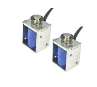 CHANCS DC 6-12V Micro Glissant Traction Électroaimant Mini Magnétique linéaire Électrovanne Corsa 3mm Cadre ouvert Électroaimant linéaire 2pcs