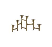 Chandelier en laiton doré, 6 bougies - House Doctor, Move - H17 cm