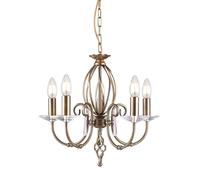 Elstead Lighting Aegean lampe suspendue 5x60 W laiton AG5-AGED-BRASS