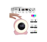 Changement de couleur LED musique Veilleuse Lampe de bureau Réveil Haut-parleur Bluetooth