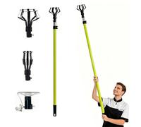Changeur D'ampoule De Lustre, Outils De Démontage D'installation De Lumières De Plafonds Hauts Avec 2 Têtes De Club Et Ventouse, Poteau D'extension(1.2-4m/3.9-13.1ft)