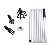 Changeur d'ampoule pour plafonds hauts - Kit professionnel d'extraction d'ampoules avec ventouse - Retrait sûr des ampoules encastrées et standard - Tige en métal réglable pour un accès facile