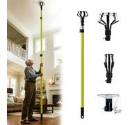 Changeur D'ampoule Télescopique Pour Plafonds Hauts, Poteau Suspension Lumières, Poteau D'installation D'ampoule Portative Avec Ventouse(2.8-6.5ft/0.85-2m)