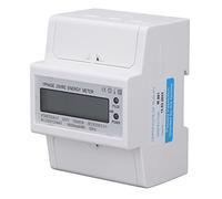 Changor Compteur D'énergie sur Rail DIN, Voltmètre Numérique de Haute Précision, Ampèremètre pour Usage Industriel et Commercial, écran LCD 220V (10(40) A)