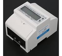 Changor Compteur électrique monophasé 4P LCD Din Rail, Dispositif de D'énergie Compact pour la Maison et le Bureau 20-80A