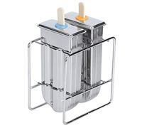 Changor Ensemble de Moules à Glace avec 2 Moules en Acier Inoxydable (2 | Comprend 2 couvercles, 10 sacs, 55 bâtonnets, facile à nettoyer, parfait pour les friandises maison