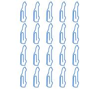 Changor Mini Trombones Bleus, Marque-pages Amusants pour Bureau, école, Organisation, 20 Pièces, Fil Recouvert de Plastique, 1,5 Pouces