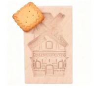 Changor Moule à Biscuits en Bois de Hêtre, Moule à Cookies, Moules à Biscuits Noël, Facile à Nettoyer, Forme Mignonne, Accessoire Pâtisserie DIY, Ustensile Pâtisserie(Moulin à Vent)