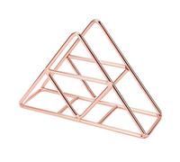 Changor Porte-Serviettes, Porte-mouchoirs Vertical en Fer à la Mode, Serviettes en Papier Triangulaire Autoportant en Métal pour Salle de Banquet et Table de Maison (Or Rosé)