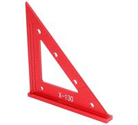 Changor Règle Triangulaire pour le Travail du Bois, Alliage D'aluminium Solide et Durable, échelle Transparente 5,1 Pouces pour L'encadrement de la Menuiserie