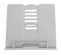 Changor Support de Livre en Métal Réglable, Design Ergonomique, Support Portable pour la Lecture, à Domicile, au Bureau, à L'école, 22x21cm (Gris)