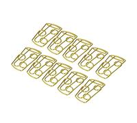 Changor Trombones Dorés en Forme de Tasse à café, Marque-pages Portables et Organisateurs de Documents pour le Bureau, Usage Domestique, Fil Recouvert de Plastique, 50 Pièces