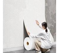 CHANGPHG Papier peint isolant auto-adhésif de 5 mm, couverture murale en mousse thermique for murs intérieurs, blanc 10 m x 50 cm(White,L2.8m W50cm)