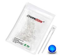 CHANZON 100 pcs 2x3x4 Bleu LED Diode Lumières (Carré Transparent Transparent DC 3V 20mA) Lumineux Ampoule Lampes Composants Électroniques Indicateur Diodes Émettrices De Lumière