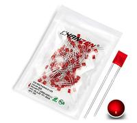 CHANZON 100 pcs 2x3x4 Rouge Diffusé LED Diode Lumières (Couleur Rouge Lentille Carré DC 2V 20mA) Ampoule Lampes Composants Électroniques Indicateur Diodes Émettrices De Lumière