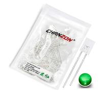 CHANZON 100 pcs 2x5x7 LED vertes à diodes (lentille carrée transparente transparente DC 3V 20mA) Ampoule d'éclairage Composants électroniques Indicateurs lumineux Diodes électroluminescentes