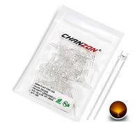 CHANZON 100 pcs 3mm Jaune LED Diode Lumières (Top Transparent Plat Transparent DC 2V 20mA) Lumineux Ampoule Lampes Composants Électroniques Indicateur Diodes Émettrices De Lumière