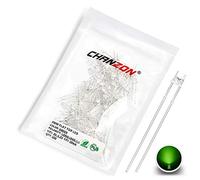 CHANZON 100 pcs 3mm Vert LED Diode Lumières (Clear Flat Top Transparent DC 3V 20mA) Lumineux Ampoule Lampes Composants Électroniques Indicateur Diodes Émettrices De Lumière