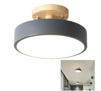 Chao Zan Plafonnier LED Dimmable 13W 3000k/4000k/6000k - Lustre Moderne pour Salon, Cuisine, Balcon, Couloir - Suspension Luminaire Φ180mm (Gris)