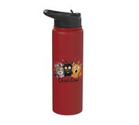 Chaos Crew Amoureux des Chats Drôles Aquarelle Illustration Stainless Steel Insulated Water Bottle