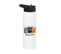 Chaos Crew Amoureux des Chats Drôles Aquarelle Illustration Stainless Steel Insulated Water Bottle